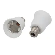 2pcs E17 to E27 Extender Adapter Converter Lamp Bulb Socket Holder White