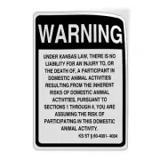 Vertical Vinyl Stickers Kansas Law, Equine Activist Not Liable for Injury Death