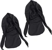 [BESTYASH] 2PCS Quick Dry Breathable Sports Riding Cap UV Protection Wrap Hat for Hiking Climbing Running and Cycling Black