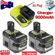 2x 9.0Ah P108 18V Battery For Ryobi ONE+Plus P102 P103 P107 P109 RB18L50 Charger