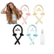 Silk Ribbon Hair Curlers Heatless Curling Rod Headband Wave Formers 5 pcs