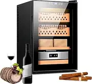 [LBMED] 50L Cigar Humidors, Electric Cigar Humidors Temperature Control Cabinet with 3-Tier Cedar Wood Shelf, 1° Precise Temperature Control and Humidity 60-80% Adjustable, 360° Air Circulation, for bar