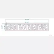 12" NO PARKING Parking Lot Stencil 1/8", LDPE Plastic Striping Traffi