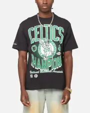 [MITCHELL & NESS] Mitchell & Ness Boston Celtics Champions 'Luck Of The Irish' T-shirt Faded Black - Size S S Faded Black