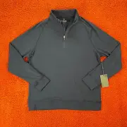 G/FORE Mens MEDIUM Luxe State Mid Tech Jersey Quarter Zip Pullover Twilight Blue