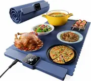 Foldable Food Warming Mat for Food Electric Warming Tray with 5 Temp-Settings