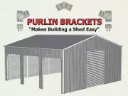 Open Farm Shed 8inch C Section Purlin Bracket Set-Garage-Farm-Steel Plate