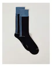 [Blaq] Vertical Stripe Socks in Black