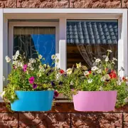 Garden Hanging Planter Plant Pots Trough Garden Fence Balcony Railing Flower Pot