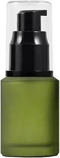 1PCS 60ML/2OZ Empty Refillable Green Frosted Glass Bottles with Pump Vial Cosmetic Dispenser Jars Storage Container Portable Travel Bottle Sample Trial Packing
