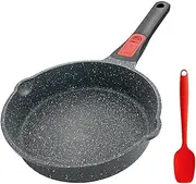 RANXINGST Frying Pan, 7.9 inches (20 cm), Non-stick Frying Pan, Green Pan, ih Compatible, Handle Removable, Includes Spout and PFOA Coated, PFOS Free, Black