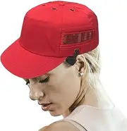 HOMRAA Baseball Hats for Men - Adjustable Safety Bicycle Hats | Breathable Dad Hat for Outdoor Riding, Light Industry, Landscaping, Warehouses, Factories Red