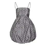 [GANNI] Acetate Jacquard Strap Mini Dress