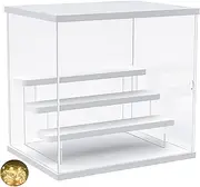 DuvinDD Acrylic Display Case Clear Figure Display Case for Collectibles Action Figure Stand Shelves Countertop Acrylic Organizer Showcase Dustproof Protection Home Storage Box (12.5x10x12 inch)