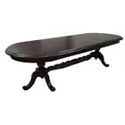 Solid Mahogany Wood Dining Table 210m Pedestal Oval Antique Reproduction Style