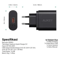 在飛比找蝦皮購物優惠-Aukey 旅行充電器 18W QC 3.0 快速充電 AI