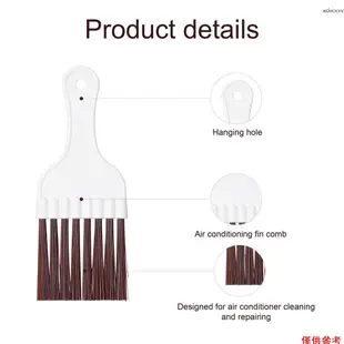 Kkmoon 空調冷凝器鰭梳不銹鋼空調鰭片清潔刷空調鰭片修復工具散熱器清潔刷