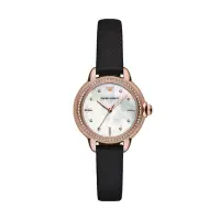 在飛比找Yahoo奇摩購物中心優惠-EMPORIO ARMANI 優雅格調時尚腕錶-玫瑰金X白-