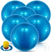 Jexine 6 Pcs Yoga Ball Exercise Ball PVC Stability Balance Yoga Ball Chair Qu...