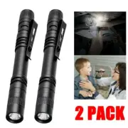 900000LM LED Flashlight Mini Portable Penlight Torch Inspection Light w/ Clip