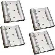 4Pcs 2Pairs Double Action Spring Door Hinge, 3mm Think Stainless Steel Loaded Spring Loaded Door Swing Hinge for Cafe Saloon Door
