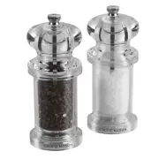 COLE & MASON 505 Salt and Pepper Grinder Set - Clear Acrylic Mills Includes Prec