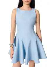 Maje Short Flared Cotton Blend Dress