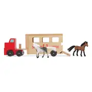 Melissa and Doug - Horse Carrier Wooden Vehicle Playset