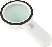 HAMPPLIES Handheld Magnifier with LED Light Multipurpose Repair Reading Tool for Home Use for Jewelry Identification Stamps Coins Circuit Boards Random Color Random Color