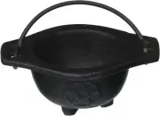 New Age Imports Inc. Small Pentagram Cast Iron Cauldron, 3 inches Diameter