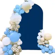 Spandex Fitted Wedding Arch Cover 6.6FT Navy Blue Arch Backdrop Cover, Round ...