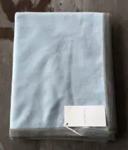 Alicia Adams 100% Baby Alpaca Knit Throw – Baby Blue and Gray – Ret. $495 – NEW