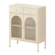 Familand Metal Sideboard Buffet Unit Storage Cabinet 2-Door 2-Drawers Cream
