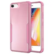 For Apple iPhone 6 /6S 3in1 Case Drop Resistant Defender Tradies Hybrid Armor Heavy Duty Rugged Shockproof Tough Cover (Rose Gold)