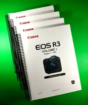 Owners Manual for Canon EOS R3 1037 Pages 4 Vol Set W/Clear Covers!