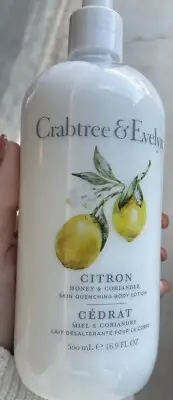 Crabtree & Evelyn CITRON Honey & Coriander Body Lotion With Pump 16.9oz