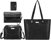 [Generic] Tote Bags Set | Large Capacity Women Work Bag | Scratch-Proof Storage Pouch for Travel Business Meetings