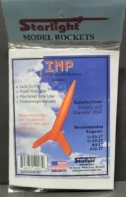 Starlight Imp Flying Model Rocket Kit Mini Model Rocket Sealed New