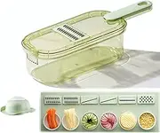Vegetable Chopper, Onion Chopper, Mandolin Slicer, 6 in 1 Vegetable Slicer Mandolin Multi Blade Potato Veggie Slicer Vegetable Cutter Julienne Shredder for Kitchen