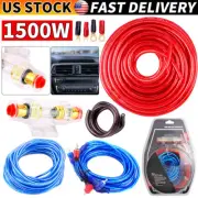 Audio Cable Kit 1500W Amp Amplifier Install RCA Subwoofer Sub Wiring 8 Gauge