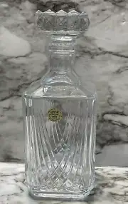 NEW! Cristal D’Arques COMBOURG Decanter & Stopper Lead Crystal Whiskey Carafe