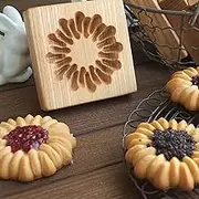 Wooden Cookie Biscuit Mold, 3D Baking Mold, Embossing Craft Decorating Baking Tool, Suitable for Halloween Thanksgiving Christmas Kitchen DIY (Shape B 10 * 10 * 2)