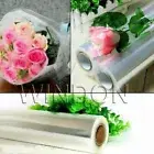 20m x 20" Roll Transparent Clear Gift Florist Flowers Plain Cellophane Film Wrap