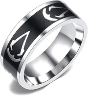 [Generic] The Creed Symbol Ring Titanium Steel Master Emblem Band for Fans