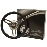 Ultraflex Boat Steering Wheel 69138V | Foscari 13 3/4 Inch Black