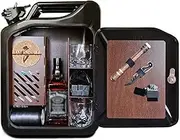 Vintage Industrial Style Jerry Can Mini Whiskey Cabinet - Beverage Cans Liquor Storage Box - Portable Design - Perfect for Home Bar Or Outdoor Travel - Unique Whiskey Lovers