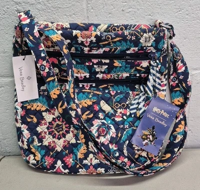 Vera Bradley Harry Potter Triple Zip Hipster Crossbody Friends At Hogwarts Ditsy