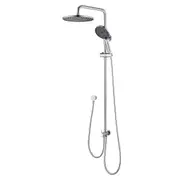 10" Round Shower Head Handheld Set Adjustable Height Rail Diverter Silver