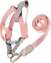 GREENADSCAPE 1 Set Adjustable Dog Leash and Harness Set for Dogs Lightweight and Compact Puppy Walking Rope with Dual Rings for Outdoor Activities and Everyday Use
