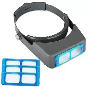 Headband Magnifier, Professional Double Lens Head-Mounted Loupe Jewelry Gray